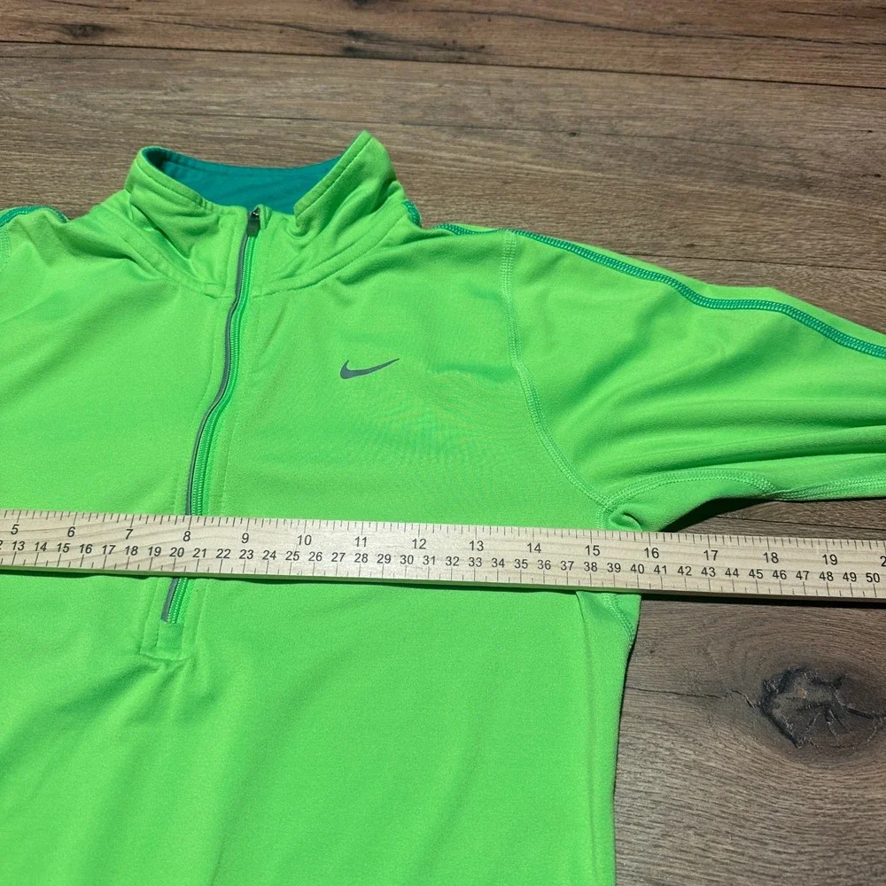 Nike Neon Green Dri-FIT Element Half-Zip Running Pullover Women XS